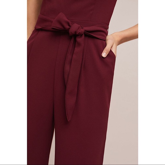 Anthropologie The Essential Jumpsuit Maroon 16 - Picture 5 of 7